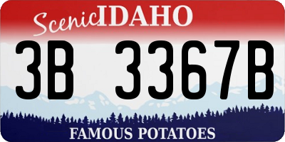 ID license plate 3B3367B