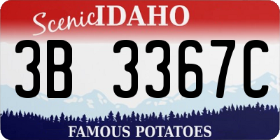 ID license plate 3B3367C