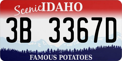 ID license plate 3B3367D