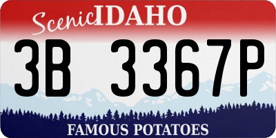 ID license plate 3B3367P