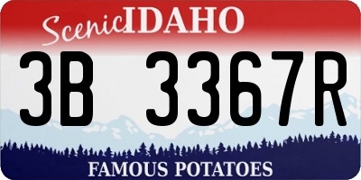 ID license plate 3B3367R