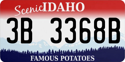 ID license plate 3B3368B