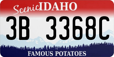 ID license plate 3B3368C