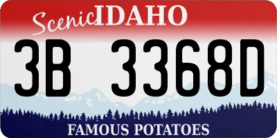 ID license plate 3B3368D