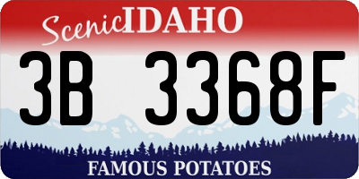 ID license plate 3B3368F
