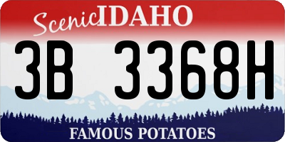ID license plate 3B3368H