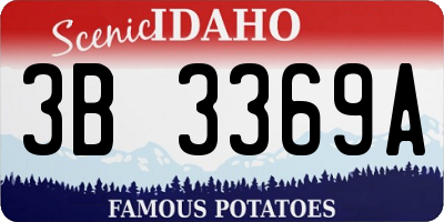 ID license plate 3B3369A