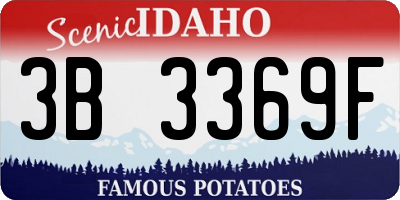 ID license plate 3B3369F