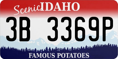 ID license plate 3B3369P