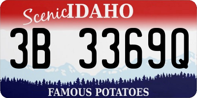 ID license plate 3B3369Q