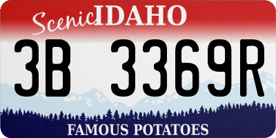 ID license plate 3B3369R