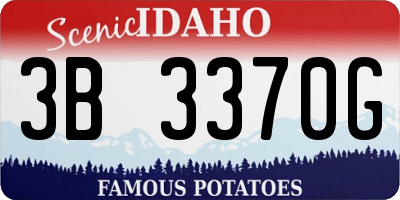 ID license plate 3B3370G