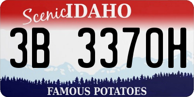 ID license plate 3B3370H