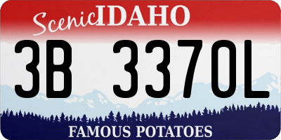 ID license plate 3B3370L