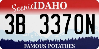 ID license plate 3B3370N