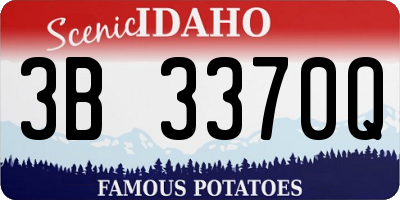ID license plate 3B3370Q