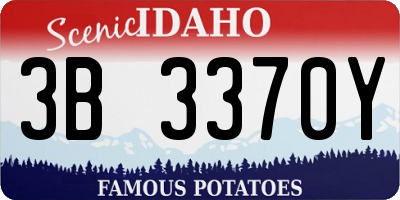 ID license plate 3B3370Y