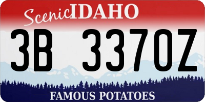 ID license plate 3B3370Z