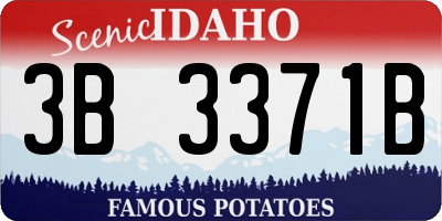 ID license plate 3B3371B