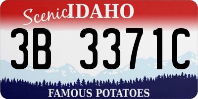 ID license plate 3B3371C