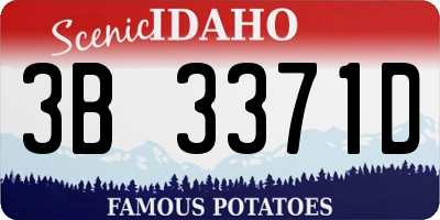 ID license plate 3B3371D