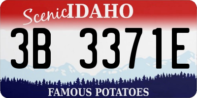 ID license plate 3B3371E