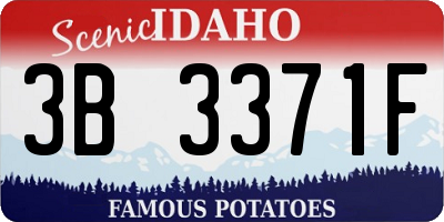 ID license plate 3B3371F
