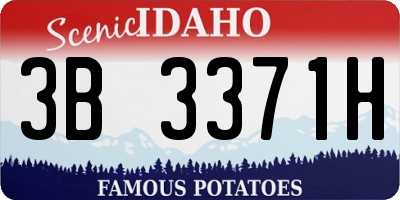 ID license plate 3B3371H