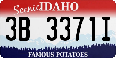 ID license plate 3B3371I
