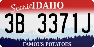 ID license plate 3B3371J