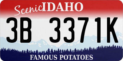 ID license plate 3B3371K
