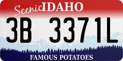 ID license plate 3B3371L