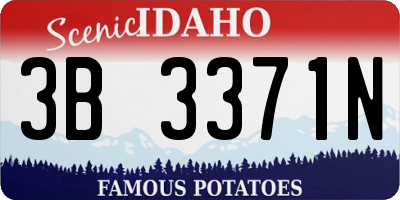 ID license plate 3B3371N