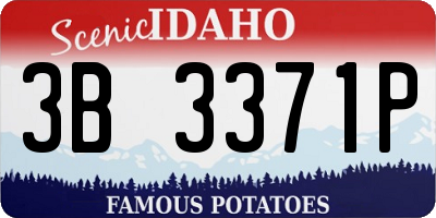 ID license plate 3B3371P