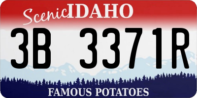 ID license plate 3B3371R
