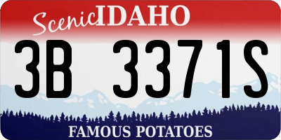 ID license plate 3B3371S
