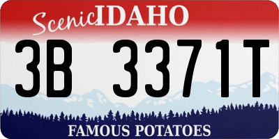 ID license plate 3B3371T