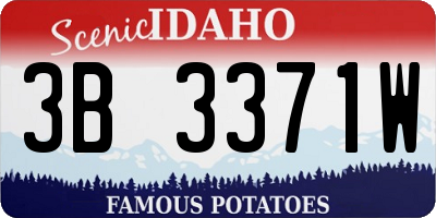 ID license plate 3B3371W