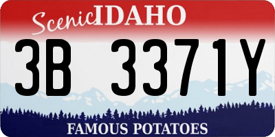 ID license plate 3B3371Y