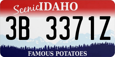 ID license plate 3B3371Z