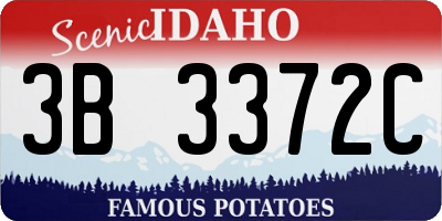 ID license plate 3B3372C