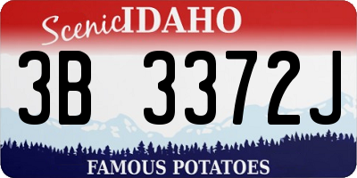 ID license plate 3B3372J