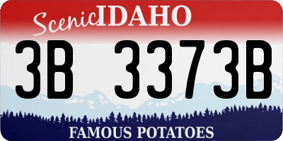 ID license plate 3B3373B