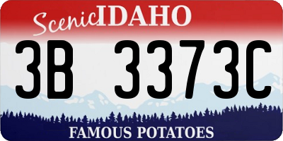 ID license plate 3B3373C