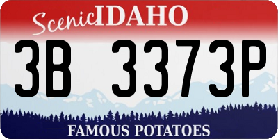 ID license plate 3B3373P