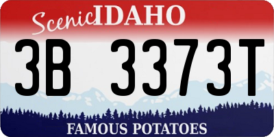 ID license plate 3B3373T