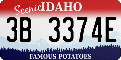 ID license plate 3B3374E