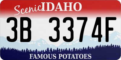 ID license plate 3B3374F