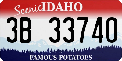 ID license plate 3B3374O