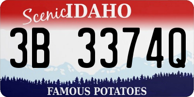 ID license plate 3B3374Q